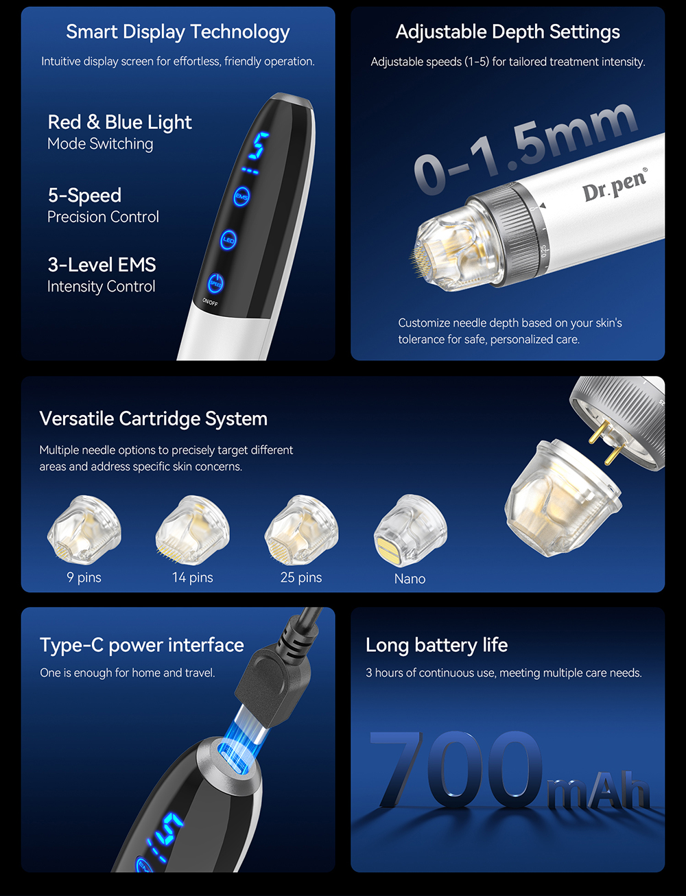 Dr. Pen Q1S  Dr. Pen Q1S Microneedling Pen – Officially Authorized Store | Compact Wireless Design for Convenient Skincare Routine