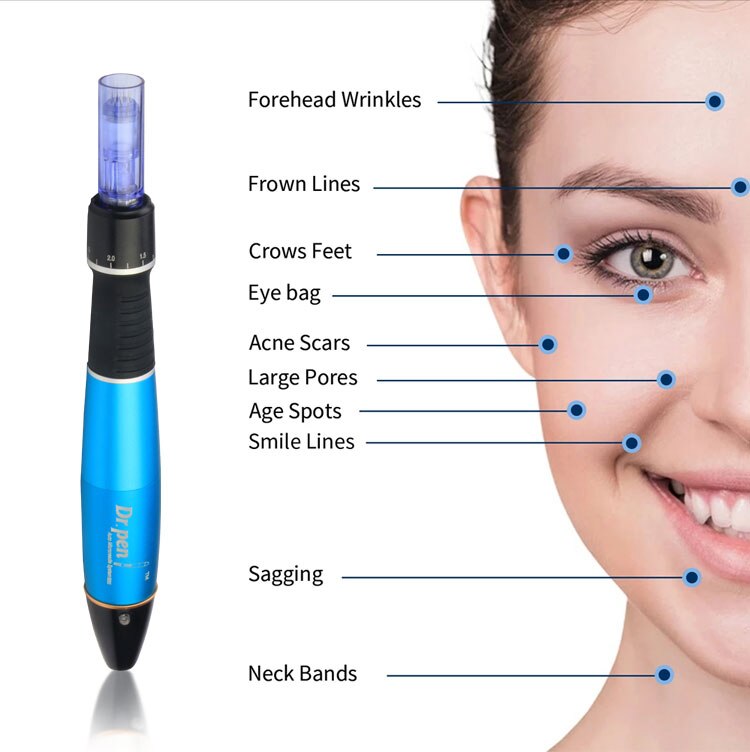 Dr. Pen Ultima A1 Microneedling Pen – Official Authorized Store | Wired and Wireless Pen with Adjustable Depth Dial