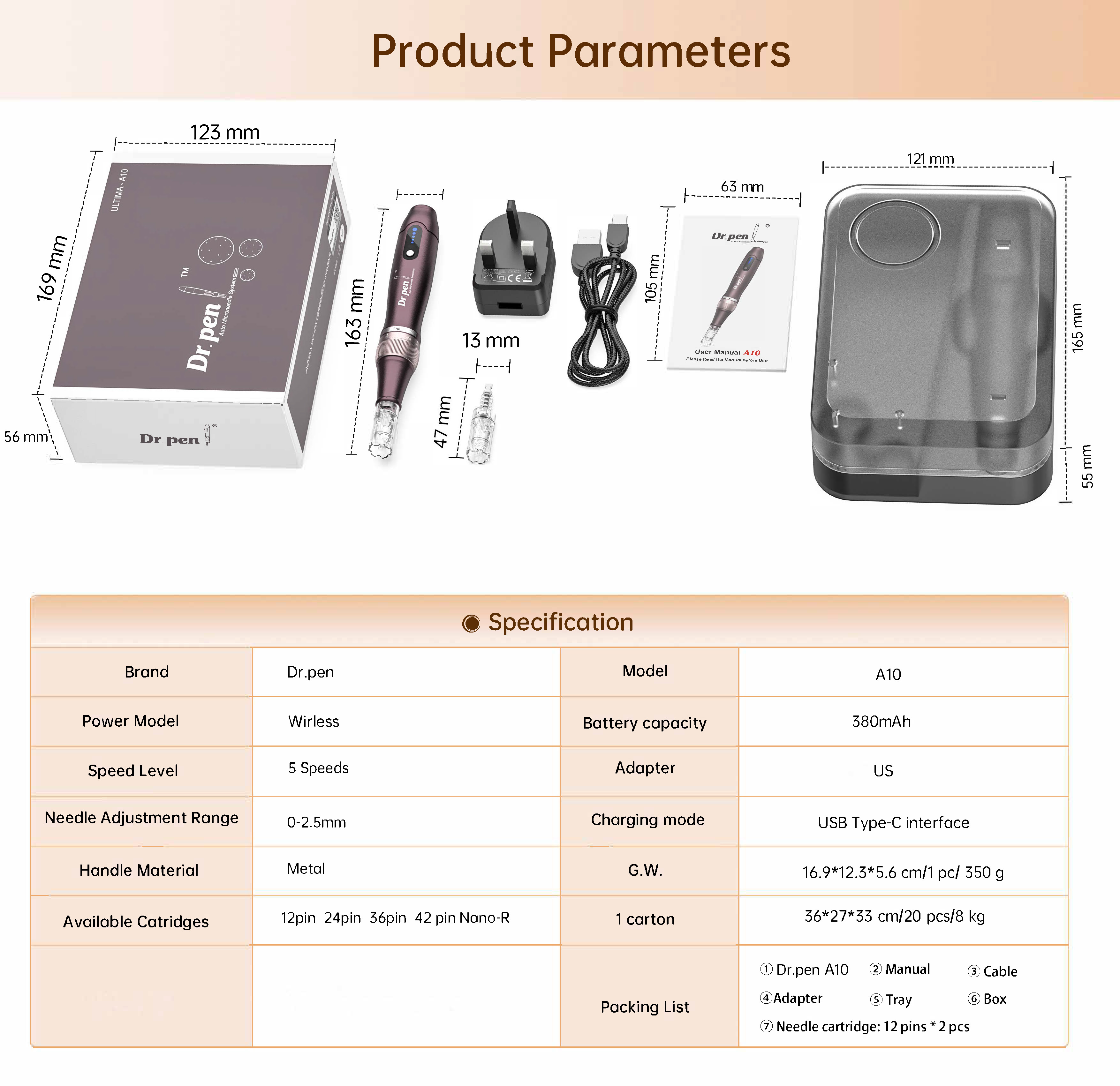 Dr. Pen A10 Microneedling Pen – Officially Authorized Store | Easy-to-Use Design for Everyday Skin Rejuvenation